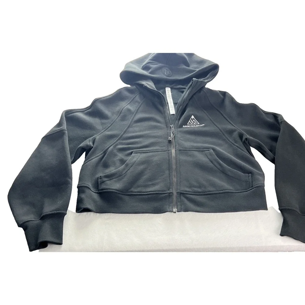 Lululemon Scuba Oversized Full Zip‎ Hoodie Size XS/S Blk Jacket Sage Mountain F9